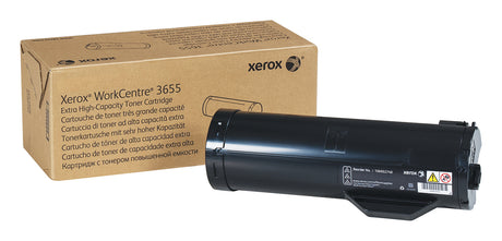 Xerox WorkCentre 3655, cartucho de tóner negro de extra gran capacidad (25900 páginas) Cartucho de Tinta WorkCentre 3655
WorkCentre 3655i 1 pieza(s) 25900 páginas Original