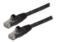 StarTech.com Cable de Red Ethernet Snagless Sin Enganches Cat 6 Cat6 Gigabit 3m - Negro Cable Negro 3 m Cat6 U/UTP (UTP)