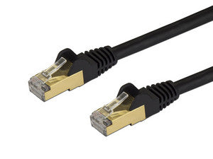 Cable de Red Blindado StarTech Cat6, 6m. Color Negro, 10Gbps, RJ45, 550MHz