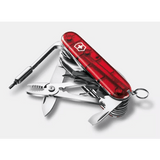 1.7775.T - Navaja Multifunción Cyber Tool L / 39 Herramientas Profesionales / Para Técnicos Digitales / Llave Tuercas Tecnológica / Dados Hexagonales D-SUB / Set Bits Phillips-Torx-Hex / ABS-Cellidor Rojo / Fabricación Suiza