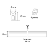 JUML-5050-03 - Manguera Luminosa LED Neón RGB / 50 Metros / IP65 Interior-Exterior / Corte Cada 100 cm / 300W Máximo / 120° Ángulo de Luz / Libre de Mercurio