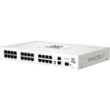 WK-PS227GF - Switch PoE No Administrable / 24 Puertos 10/100 Mbps PoE / 2 Puertos Uplink Gigabit / 1 Ranura SFP 1000 Mbps / Presupuesto PoE 270 W / Hi-PoE 60 W