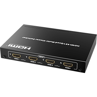 TT401MS - Switch Multiviewer HDMI / 4 Entradas a 1 Salida / 1080p @ 60Hz / Quad / Full Screen / Dual / Control Remoto
