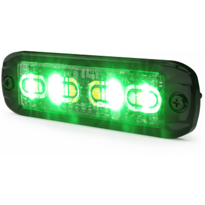 ED3802RGAW - Luz Auxiliar de 16 LED, Rojo/Verde/Ambar/Blanco, Lente Transparente