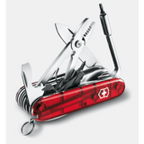 1.7775.T - Navaja Multifunción Cyber Tool L / 39 Herramientas Profesionales / Para Técnicos Digitales / Llave Tuercas Tecnológica / Dados Hexagonales D-SUB / Set Bits Phillips-Torx-Hex / ABS-Cellidor Rojo / Fabricación Suiza