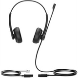 YHS34-DUAL - Diadema Alámbrica / Audio HD / Cancelación de Ruido Pasiva / Conexión QD a RJ9 / Almohadillas de Cuero / Brazo Flexible 330°