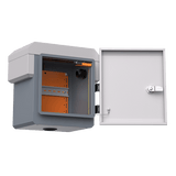 WI-IOTBOXMINIV1 - Gabinete de Protección IP55 / Acero SPCC / 250 x 250 x 180 mm / Rieles DIN / 4 Placas Laterales / Montaje Exterior
