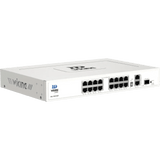 WK-PS219GF - Switch PoE No Administrable / 16 Puertos 10/100 Mbps / 2 Puertos Uplink Gigabit / 1 Ranura SFP 1000 Mbps / Presupuesto PoE 180 W / Hi-PoE 60 W
