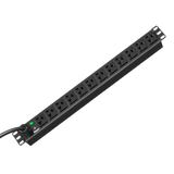 E12B19M - Panduit PDU ES2P Básico para Distribución de Energía, Enchufe de Entrada NEMA 5-20P, Con 12