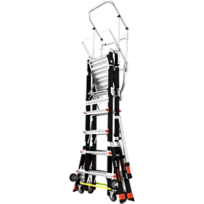 CAGE-ADJ-59 - Escalera con Jaula de Seguridad de 5-9 ft (1.5-2.74 m)/ Tipo IAA / Capacidad 375 lbs (170 kg) / Control de Descenso.