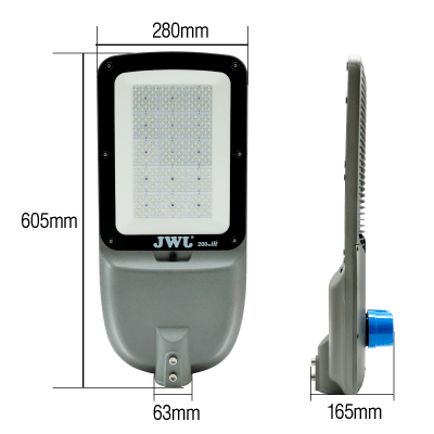 JALP-03-100 - Luminario Urbano con Fotocelda / 100W / Flujo Luminoso 16 000 lm / Ángulo de Luz 105°-135° / IP65 / Montaje en Poste o Brazo / Vida Útil 50 000 h.
