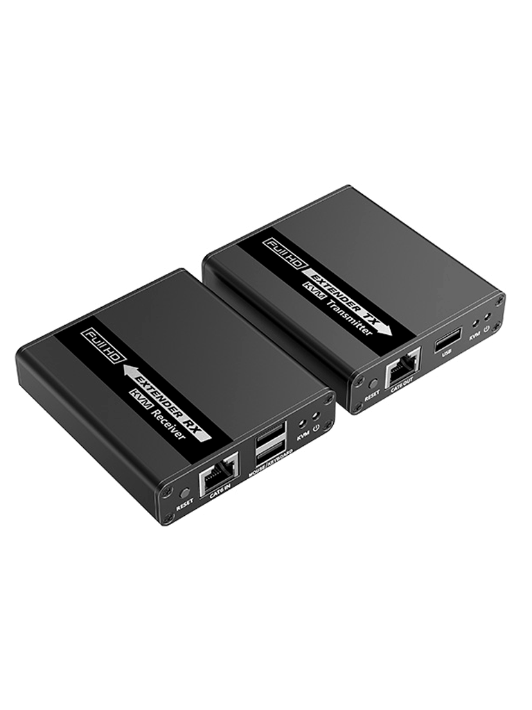SAXXON Kit Extensor KVM LKV223KVM, 4K 40M, 1080P 60Hz, HDMI, USB