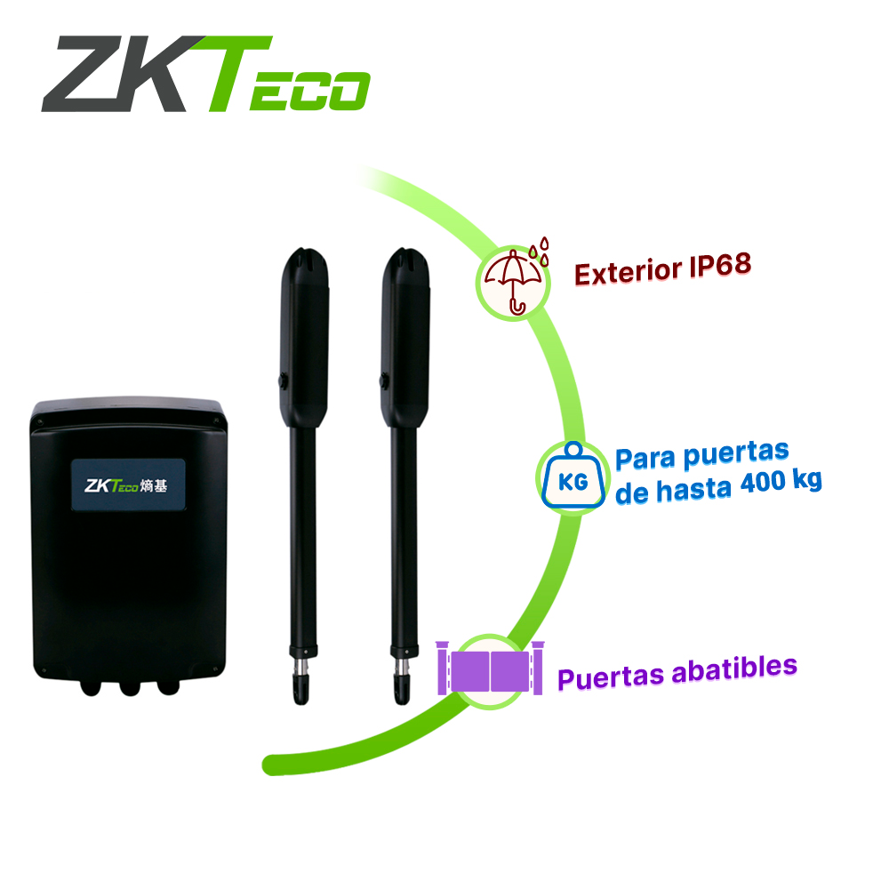 JUEGO DE BRAZOS MOTORIZADOS ZKTECO ZKSW400DC PARA PUERTAS BATIENTES DE UN PESO MAXIMO DE 380KG COMPATIBLE CON SOLUCIONES DE CONTROL DE ACCESO
// REQUIERE EXPERIENCIA PREVIA PARA LA INSTALACION //