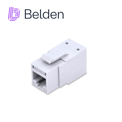 Belden Conector Modular Jack Cat6A RJ45 RVAMJKUEW-S1, Interior, Blanco