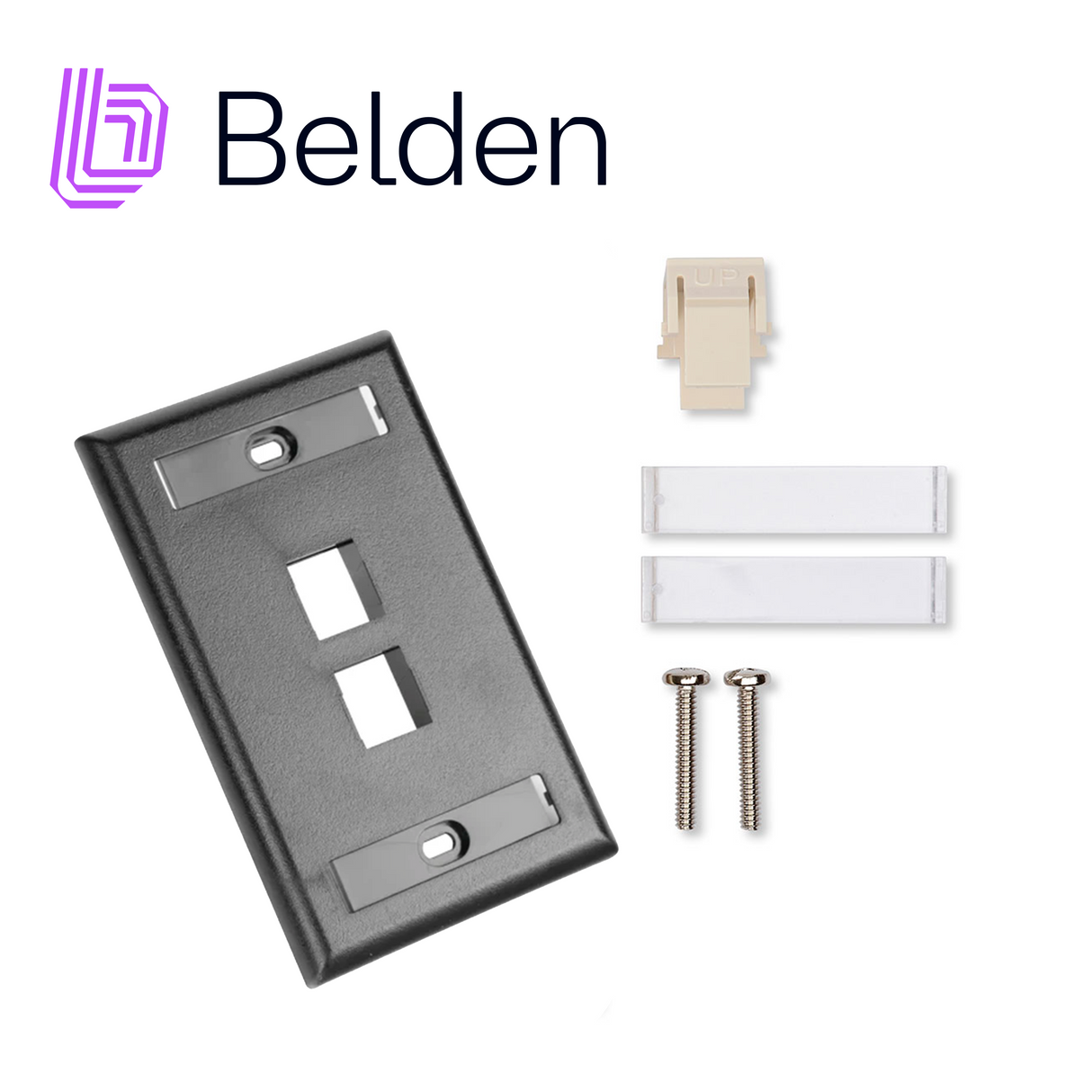 Belden Placa De Pared AX104160, Interior, Negro, 1 Puerto, Producto Empresarial