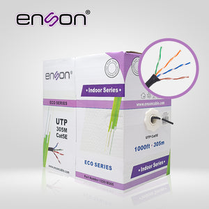 Enson 12251B305 cable de red Negro 305 m Cat5e U/UTP (UTP)