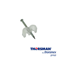 Thorsman Grapa Doble con Clavo Integrado 22mm x 1.5mm, Resistente al Impacto, Caja de 100 Pzas
