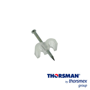 Thorsman Grapa Doble con Clavo Integrado 22mm x 1.5mm, Resistente al Impacto, Caja de 100 Pzas