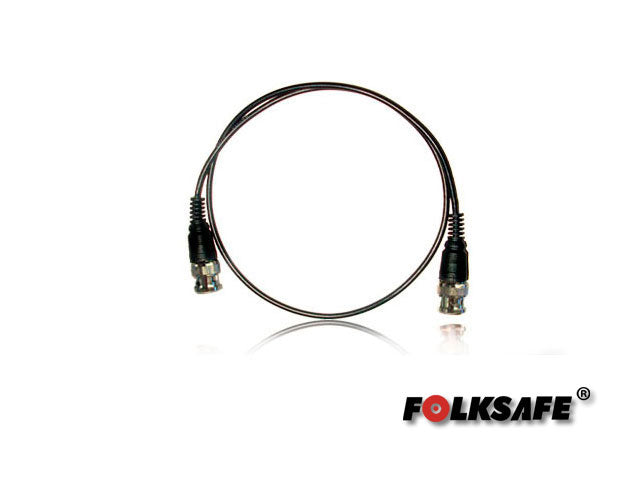FOLKSAFE Cable De Video BNC60, 60cm, Coaxial Delgado, Conectores BNC Macho
