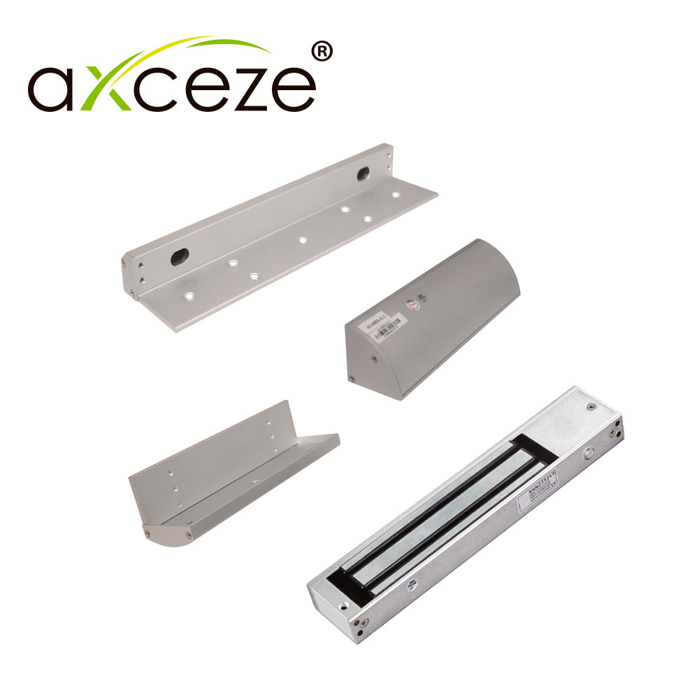AXCEZE MZT620 KIT Chapa Magnética Electroimán, 12V, 600kg, Bracket Tipo ZL