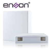 Enson Caja Terminal de Fibra Óptica Roleta ENS-FOTB, Uso Interior, 2 Acopladores SC/LC