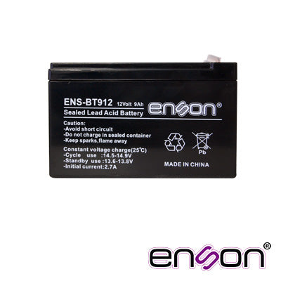 Enson Batería de Respaldo ENS-BT912 12VDC 9A Plomo-Ácido, Ideal para Sistemas de Respaldo
