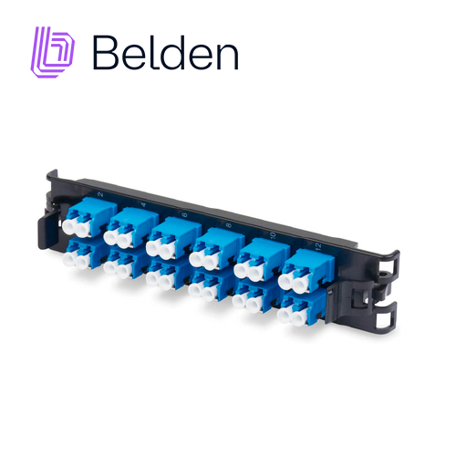 Belden Panel De Fibra FFSX06LD 6 Puertos LC Duplex, 12 Fibras Monomodo OS2