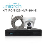 Uniarch NVR-104E2-P4 + IPC-T122-APF28 kit de videovigilancia Alámbrico 4 canales