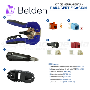 Belden Kit De Herramientas Para Certificación BEL-TOOLSKIT, Incluye Módulo De Instalación
