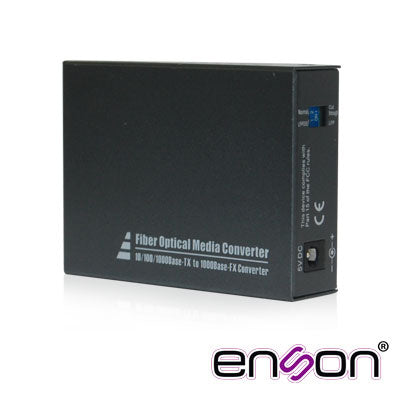 ENSON Convertidor de Fibra ENS-MC100SFP, 10/100/1000 Mbps, SFP/UTP, PoE