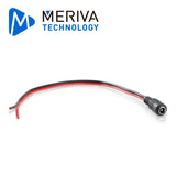 Meriva Technology PIGTAIL C-HEMBRA conector 2.1 x 5.5 mm DC Power Negro, Rojo