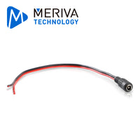 Meriva Technology PIGTAIL C-HEMBRA conector 2.1 x 5.5 mm DC Power Negro, Rojo