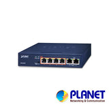 PLANET FSD-604HP switch No administrado Fast Ethernet (10/100) Energía sobre Ethernet (PoE) Azul