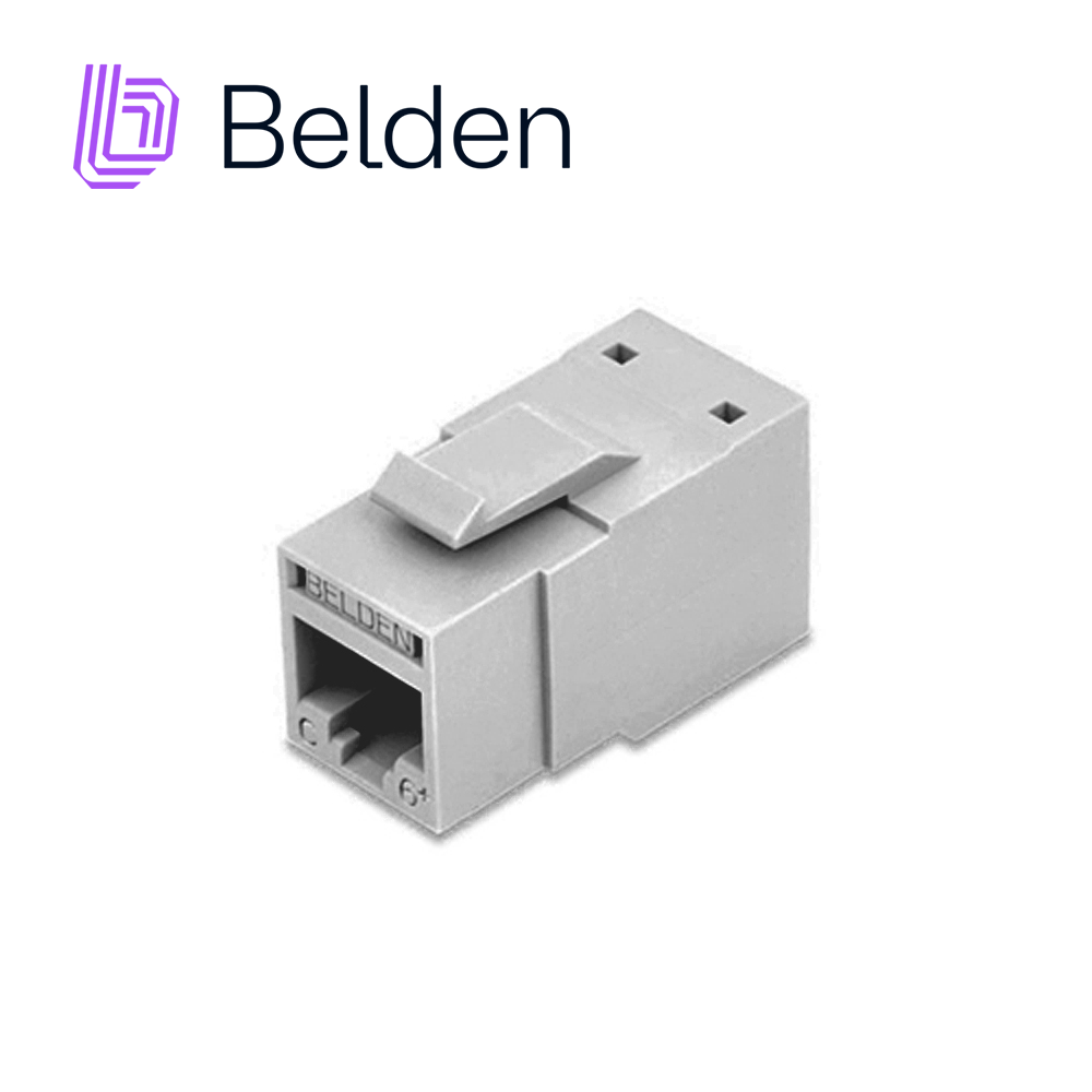 Belden Conector Modular Jack CAT6+ RJ45 RV6MJKUGY-S1, Interior, Gris