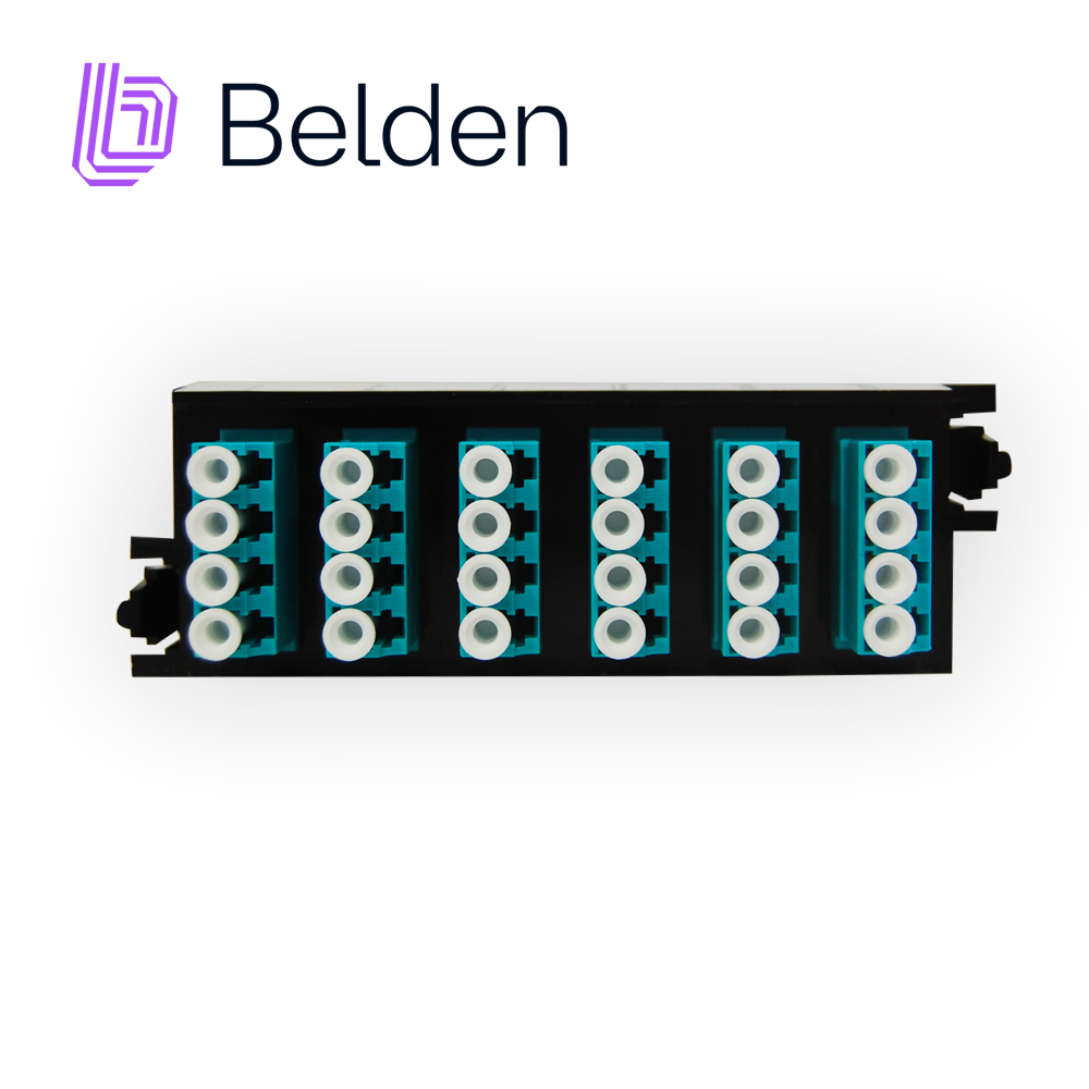 Belden Cassette UHD FC3H12LDFS, 12 Puertos LC Duplex, Color Aqua, OM3