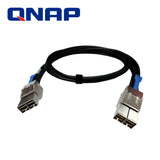 QNAP CAB-PCIE10M-8644-8X cable Serial Attached SCSI (SAS) 1 m Negro, SFF-8644, SFF-8644, Derecho