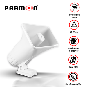 Paamon PAM-SRE30W sirena Sirena con cable Interior / exterior Blanco