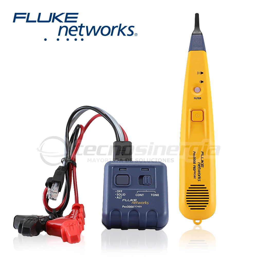 Fluke Networks Kit Generador y Detector de Tonos PRO3000F60-KIT, Filtrado 60 Hz, Rastrear Redes