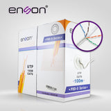Enson Cat6, 100 m cable de red Gris U/UTP (UTP)