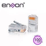 Enson ENS-PLCAT5E conector RJ-45 Transparente