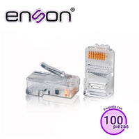Enson ENS-PLCAT5E conector RJ-45 Transparente
