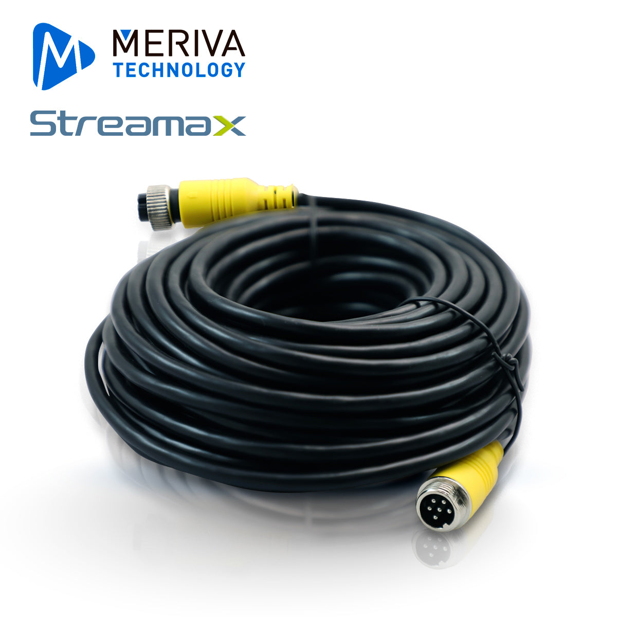 Meriva Technology Cable Tipo DIN de Aviación 6 Pines 15 Metros, Compatible DVRs