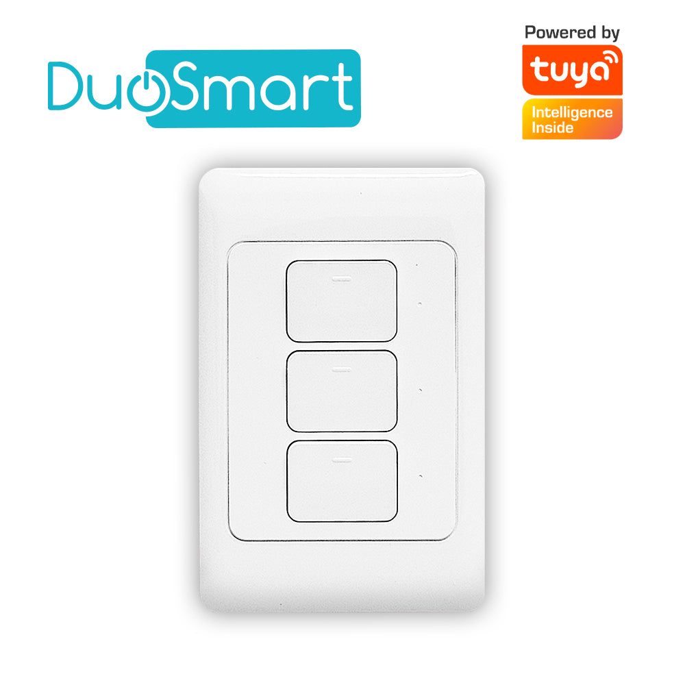 Duosmart Switch Apagador WiFi A30, 2.4 GHz, Compatible con Alexa, 3 Unidades