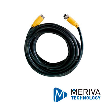 Meriva Technology Cable IP Din MCBIP150, 15M, 6 Pines Macho-Hembra, Compatible con Cámaras IP