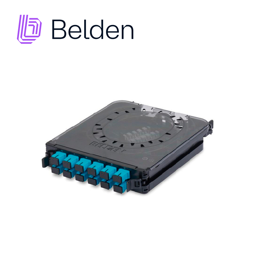 Belden Cassette ECX FC3X12LDFS 12 Puertos, 24 Fibras OM3, LC Duplex, Aqua