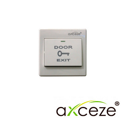 AXCEZE Botón Liberador AX-B40, 86 x 86 x 25 mm, Conexión a 2 Hilos, N.O.
