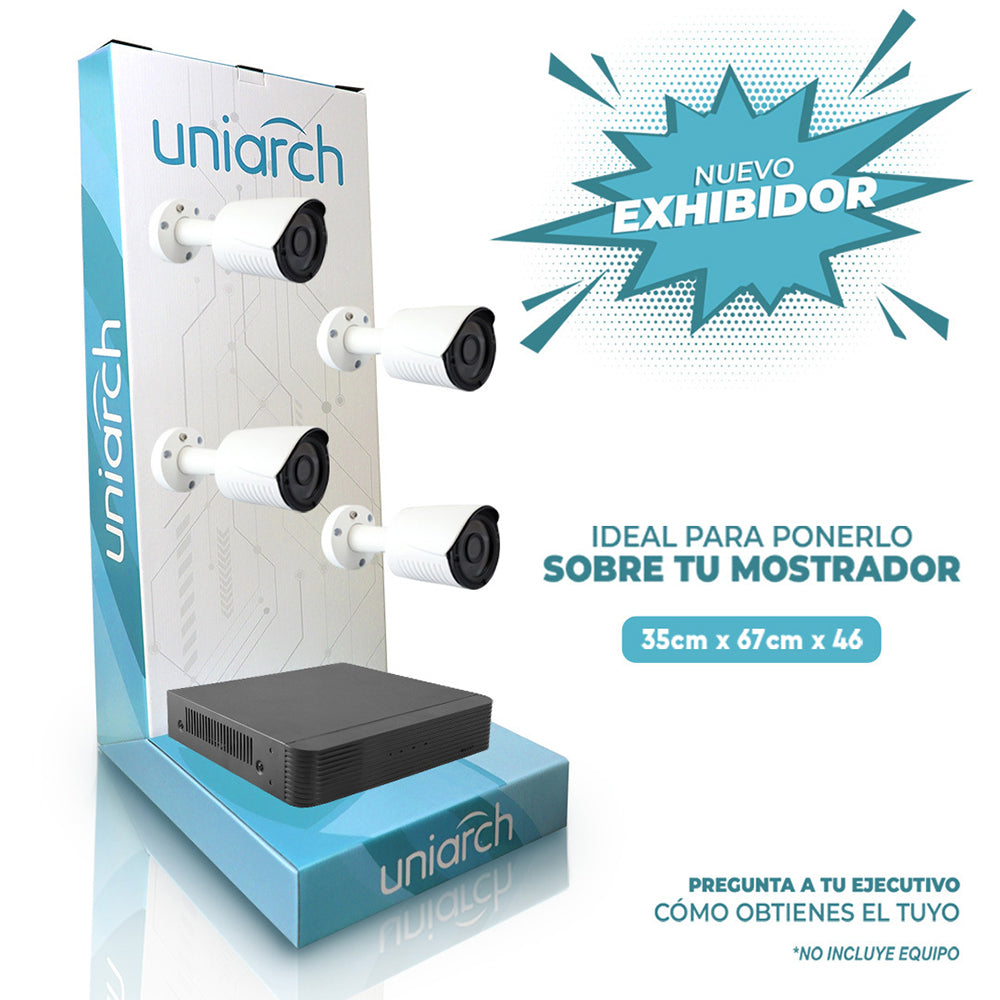 UNIARCH BY UNV Exhibidor UNIH01 35 cm Ancho, 67 cm Alto, 46 cm Profundidad, Cartón
