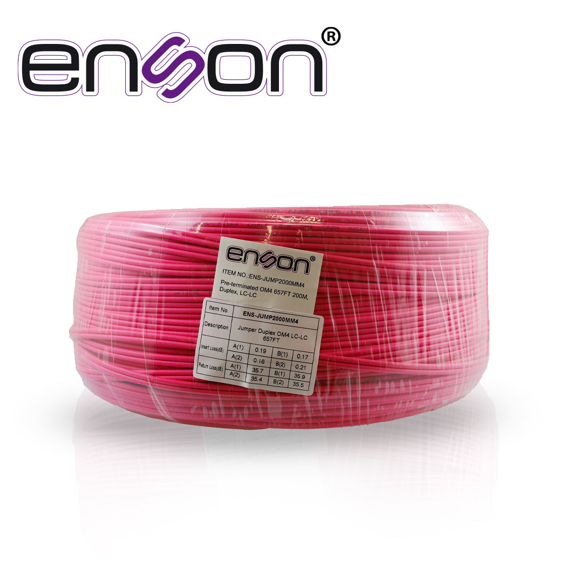 Enson Fibra Óptica ENS-JUMP2000MM4 200 Metros Multimodo OM4, Conectividad PoE