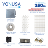 Yonusa CERCA250MTS electrificador de cercas 12500 V 1 J, Corriente alterna, 90 - 220 V, 2.5 kilometros