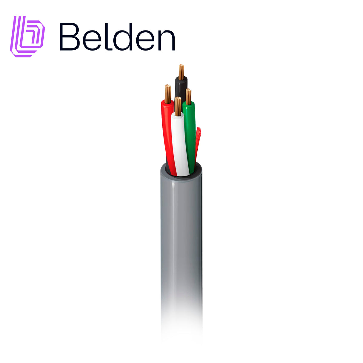 CABLE DE SEGURIDAD Y SONIDO BELDEN 5102UE 0081000 / INTERIOR / GRIS / 4 CONDUCTORES / 14 AWG / FORRO PVC / CMR / EN CAJA / 1,000 PIES 305 METROS